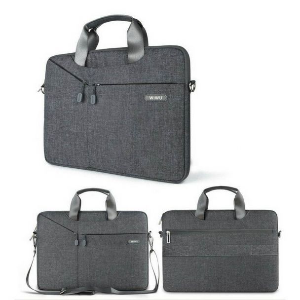 Wiwu city commuter laptop tas - 15.6 inch, grijs