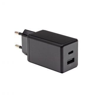 PATONA Premium PD45W QC3.0 voedings adapter 1xUSB-C en 1xUSB-A - zwart