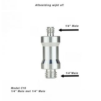 Spigot Adapter 1/4 Male met 1/4 Male